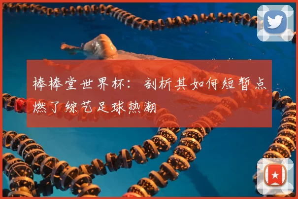 棒棒堂世界杯：剖析其如何短暂点燃了综艺足球热潮